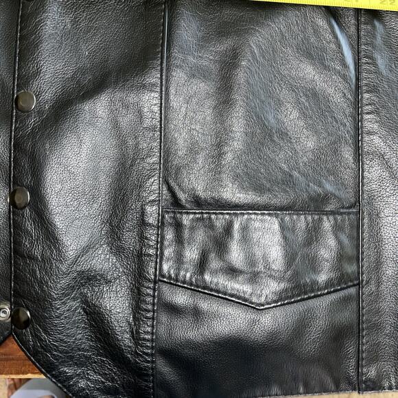 Hillside Leather vest 48 USA Made in USA Motorcycle Clothing - Picture 5 of 5